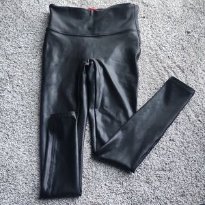 SPANX Shiny Black High-Waist Leggings